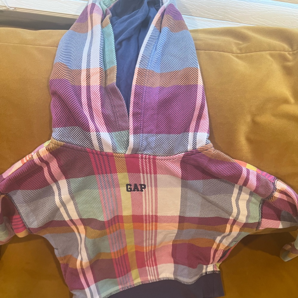 Gap kids plaid hoodie